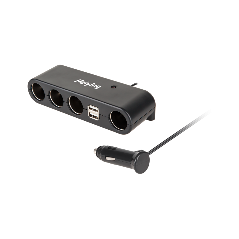 Peiying Rozdzielacz Gniazda Zapalniczki Samochodowej X4 Z Kablem I Usb [[