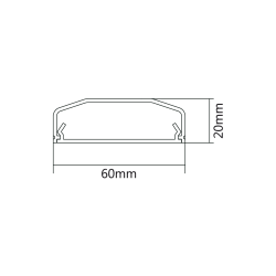 Cabletech Listwa Maskująca Plastikowa Biała 60X20X750Mm [[