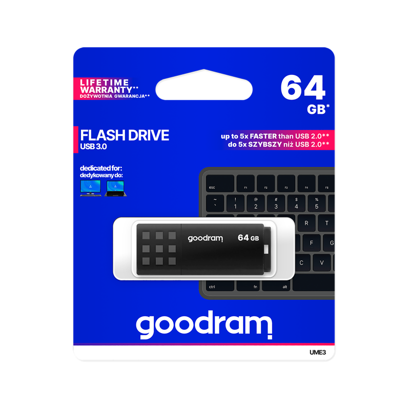 Goodram Pendrive Goodram Usb 3.2 64Gb Czarny [[