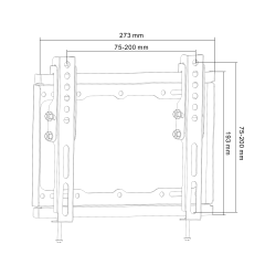 Cabletech Uchwyt Naścienny Uniwersalny Do Led Tv (13-42") Lp34-22T Regulacja W Pionie [[