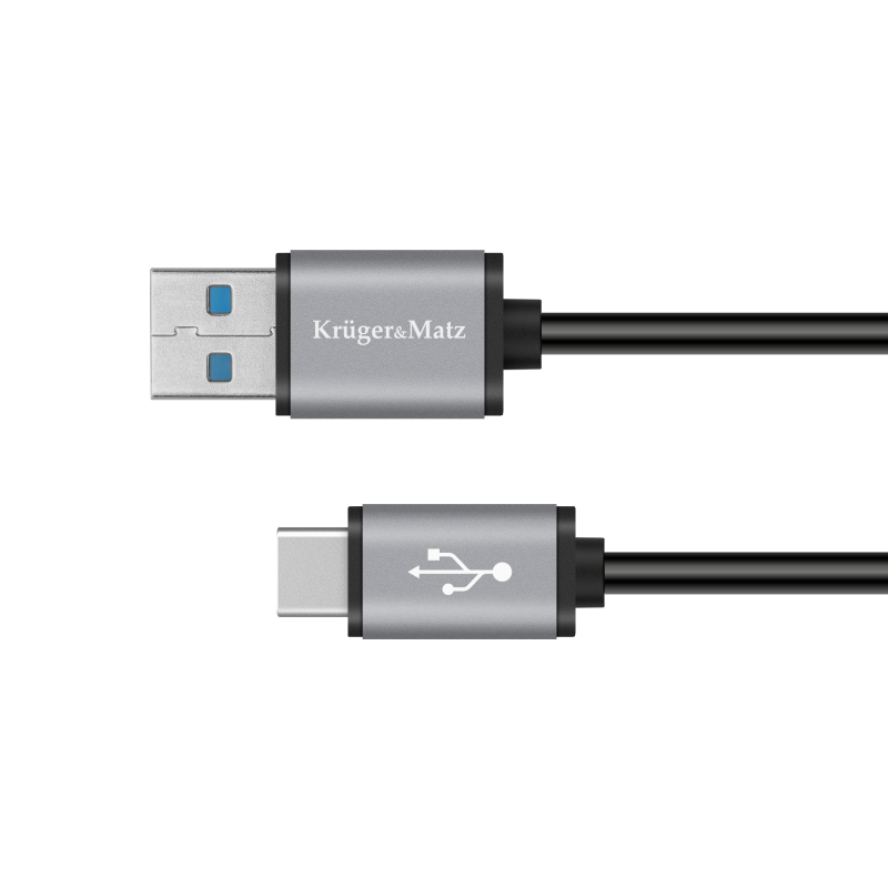 Krüger&Matz Kabel Usb Wtyk 3.0V - Wtyk Typu C 5 Gbps 1M Kruger&Matz Basic [[