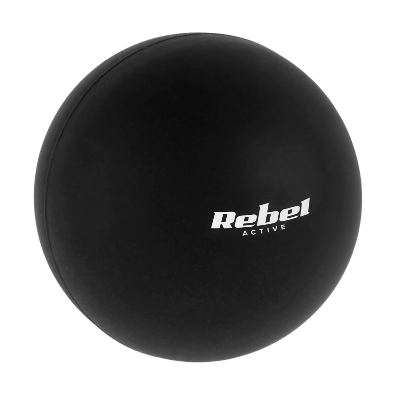 Rebel Piłka Do Masażu 6.25Cm, Kolor Czarny, Materiał Silikon, Rebel Active [[