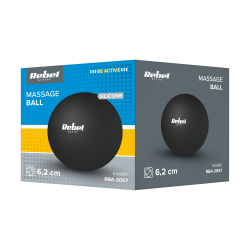Rebel Piłka Do Masażu 6.25Cm, Kolor Czarny, Materiał Silikon, Rebel Active [[