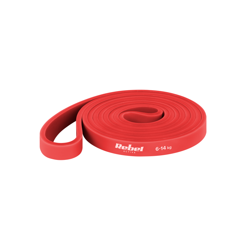 Rebel Guma Do Ćwiczeń Lateksowa - Power Band Pl-2, Czerwona 6-14 Kg  Rebel Active [[