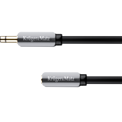 Krüger&Matz Kabel Wtyk   - Gniazdo Proste  Jack 3.5  Stereo 1.0M Kruger&Matz [[