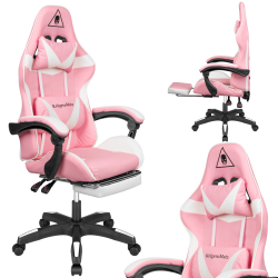 Krüger&Matz Fotel Gamingowy Kruger&Matz Gx-150 Biało-Różowy [[
