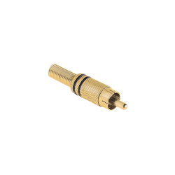 Wtyk Rca Złoty Dwa Paski Czarne [[