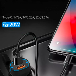 Ładowarka Samochodowa Z Funkcją Power Delivery I Quick Charge 38W [[