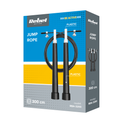 Rebel Skakanka Bokserska Plastikowa Z Plastikowym Łożyskiem 300Cm Regulowana, Rebel Active [[
