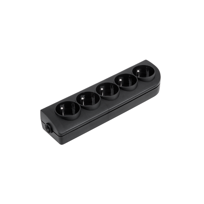 Elgotech Gniazdo Przedłużacza X 5 Z Uziemieniem Czarne Gn-50-2 [[