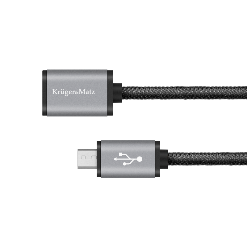 Krüger&Matz Kabel Usb - Micro Usb Gniazdo-Wtyk 1.0M Kruger&Matz [[