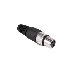 Wtyk Mikrofonowy Żeński Czarny [[