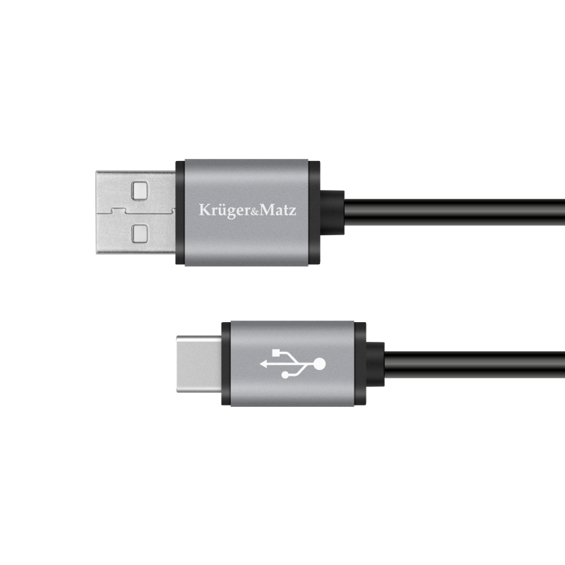 Krüger&Matz Kabel Usb - Usb Typu C 1M Kruger&Matz Basic [[