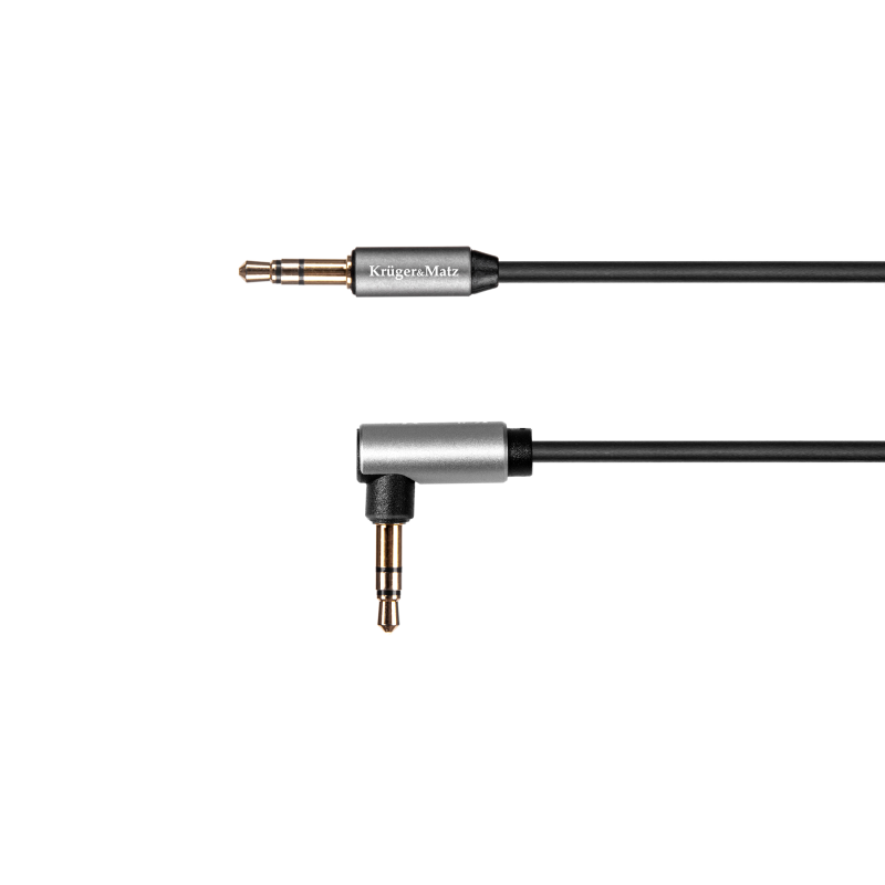 Krüger&Matz Kabel Jack 3.5 Kątowy - Jack 3.5 Prosty Sprężynka Kruger&Matz Basic [[