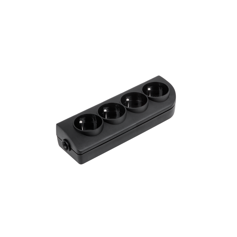 Elgotech Gniazdo Przedłużacza X 4 Z Uziemieniem Czarne Gn-40-2 [[