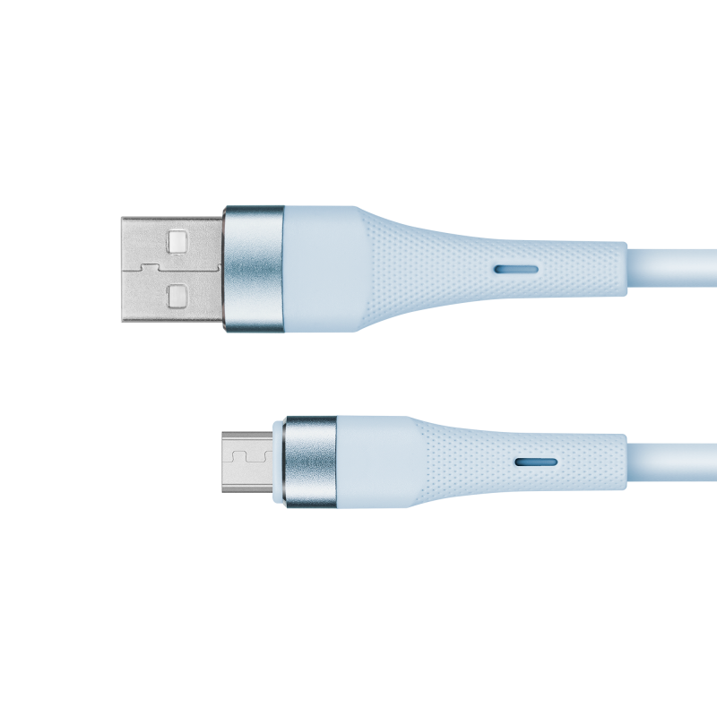 Krüger&Matz Kabel Usb - Microusb 1 M Silikonowy Niebieski Kruger&Matz Basic [[