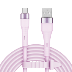 Krüger&Matz Kabel Usb - Microusb 1 M Silikonowy Różowy Kruger&Matz Basic [[