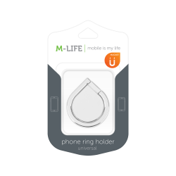M-Life Uchwyt Uniwersalny Typu Pierścień Do Telefonu Srebrny [[