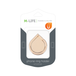 M-Life Uchwyt Uniwersalny Typu Pierścień Do Telefonu Złoty [[