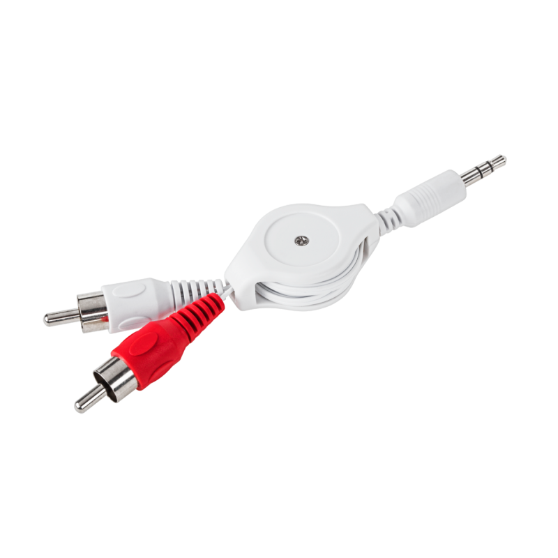 Kabel Jack 3,5 - 2 Rca Zwijany 0,8M [[