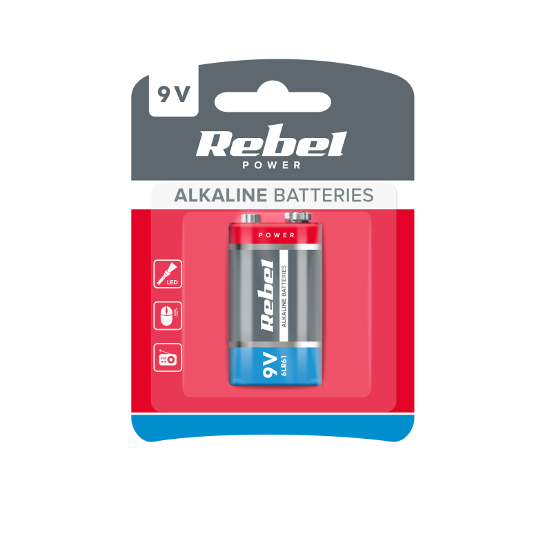 Rebel Baterie Alkaliczne Rebel 9V 6Lr61 [[