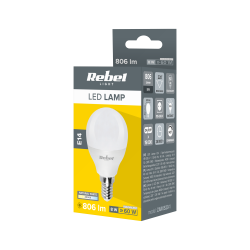 Rebel Lampa Led Rebel G45, 8W, E14 4000K, 230V [[