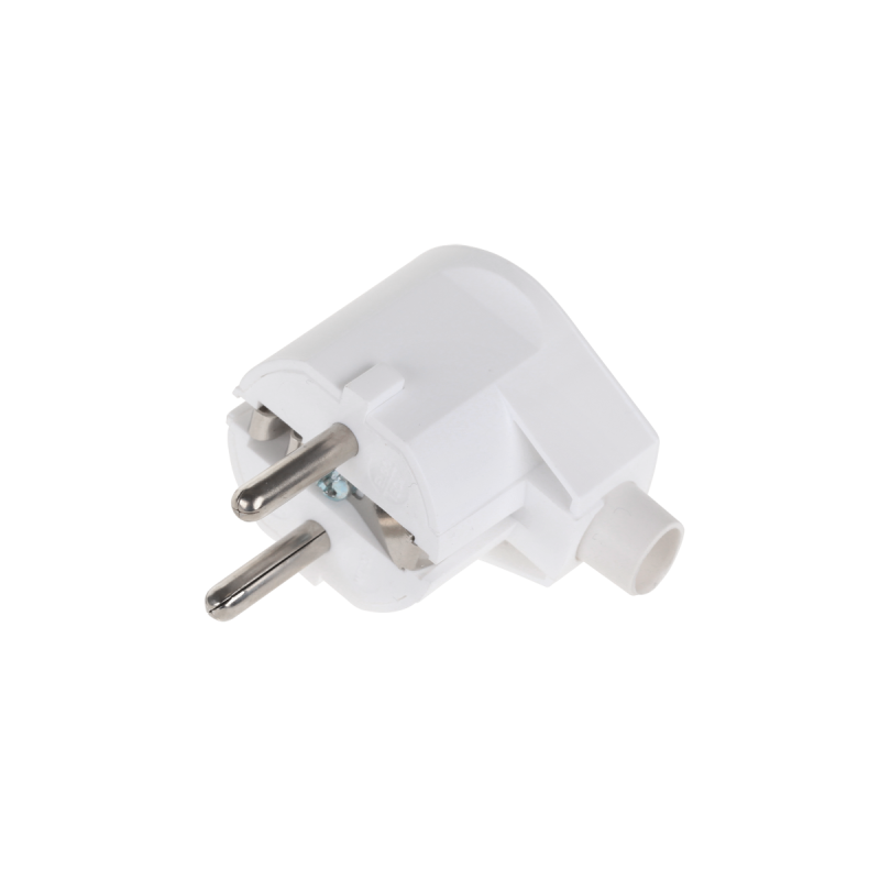 Elgotech Wtyczka Kątowa Z Uziemieniem Unischuko Biała Wt-20 [[