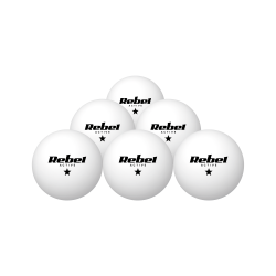 Rebel Zestaw Piłeczek Do Tenisa Stołowego, Materiał Pp, 6 Szt, Rebel Active [[