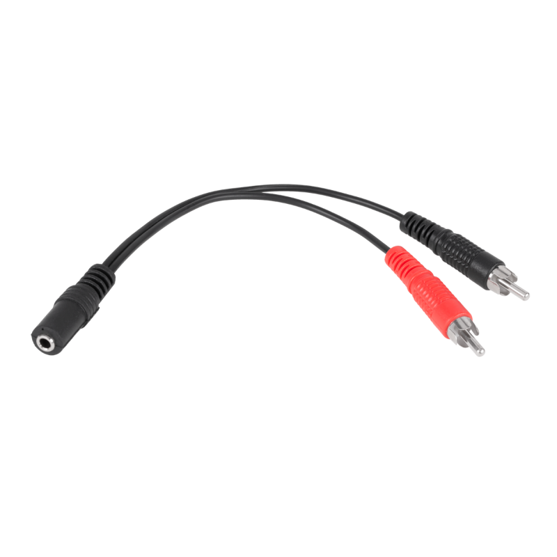 Kabel Gniazdo Jack 3.5-2Xrca 20Cm [[