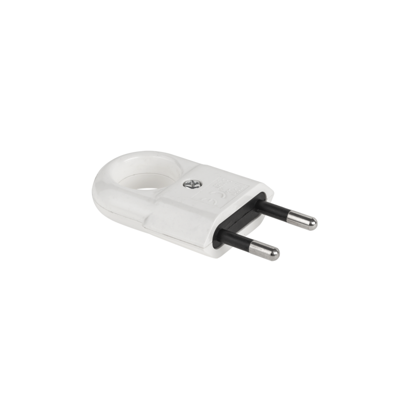 Elgotech Wtyczka Płaska Z Uchwytem Biała Wtp2C [[
