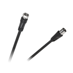 Kabel Wtyk Tv - Wtyk F 1,8M Czarny [[