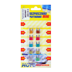 Bezpieczniki Samochodowe Mini Zestaw 10Szt. [[