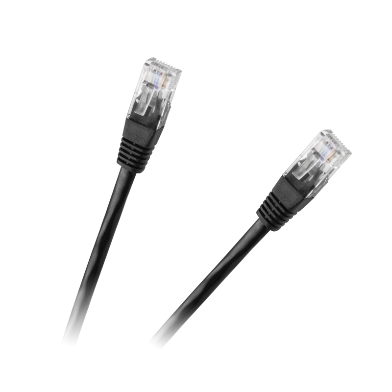 Patchcord Kabel Utp 8C Wtyk-Wtyk 0,5M Cca Czarny  Cat.6E [[