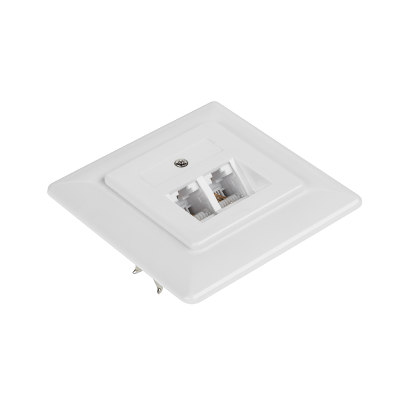 Puszka Naścienna Podwójna 8P4C Przelotowa [[