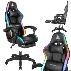 Krüger&Matz Fotel Gamingowy Kruger&Matz Gx-150 Czarny Led [[