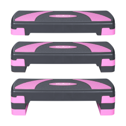 Rebel Step Do Aerobiku I Ćwiczeń Fitness, 3 Stopnie, 78Cm, Szaro-Fioletowy, Rebel Active [[