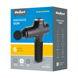 Rebel Pistolet Do Masażu, 8 Nakladek, Rebel Active [[