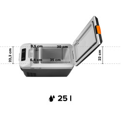 Teesa Profesjonalna Lodówka Turystyczna Kompresorowa Teesa Z Funkcją Mrożenia 25L Dc12/24V Ac 230V [[