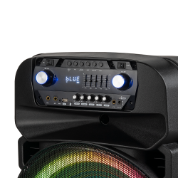 Krüger&Matz Aktywna Kolumna Głośnikowa (Z 2 Mikrofonami Bezprzewodowymi Uhf, Sd, Bluetooth, Fm, Usb, Led) 60 Watt [[