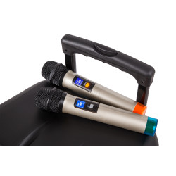 Krüger&Matz Aktywna Kolumna Głośnikowa (Z 2 Mikrofonami Bezprzewodowymi Uhf, Sd, Bluetooth, Fm, Usb) 40 Watt [[