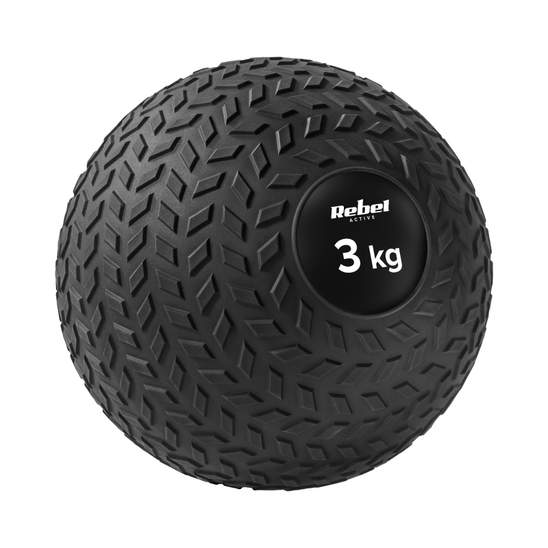 Rebel Mała Piłka Lekarska Do Ćwiczeń Rehabilitacyjna Slam Ball 23Cm 3Kg, Rebel Active [[