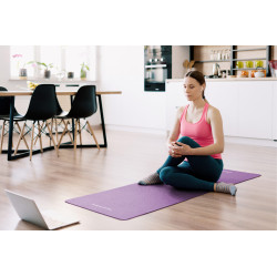 Rebel Mata Gimnastyczna Do Ćwiczeń Joga, Pilates, Fitness, 183X61Cm, Grubość 1Cm, Materiał Nbr, Fioletowa, Rebel Active [[