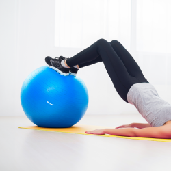 Rebel Piłka Gimnastyczna Rehabilitacyjna 55Cm Z Pompką Ręczną, Kolor Niebieski , Rebel Active [[