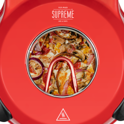 Teesa Piec Do Pizzy Teesa Supreme + , 1200 W, 32 Cm , Okienko , Wyjmowany Kamień, Sterowanie Dwiema Grzałkami [[