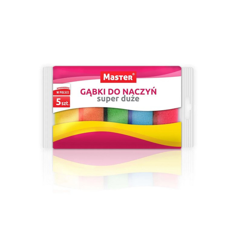 Gąbki kuchenne do mycia naczyń super duża 5szt MASTER S058