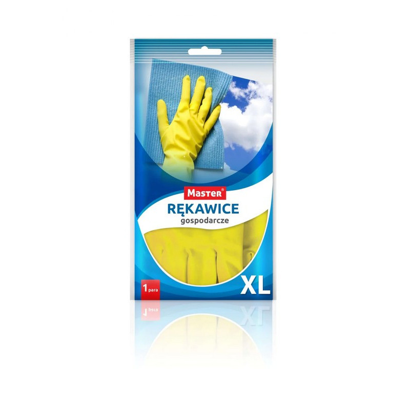 Rękawice gospodarcze gumowe żółte rozm.XL MASTER S439