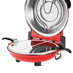 Teesa Piec Do Pizzy Teesa Supreme + , 1200 W, 32 Cm , Okienko , Wyjmowany Kamień, Sterowanie Dwiema Grzałkami [[