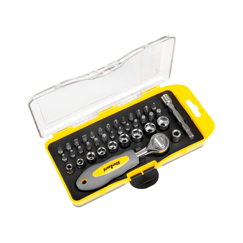 Rebel Zestaw Bitów I Nasadek Z Grzechotką 38Szt. [[