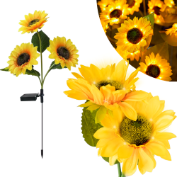 Rebel Ozdobne Ogrodowe Lampki Solarne Rebel   - Słonecznik [[