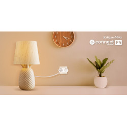 Krüger&Matz Gniazdo Podwójne Wifi Kruger&Matz Connect P5 Tuya [[